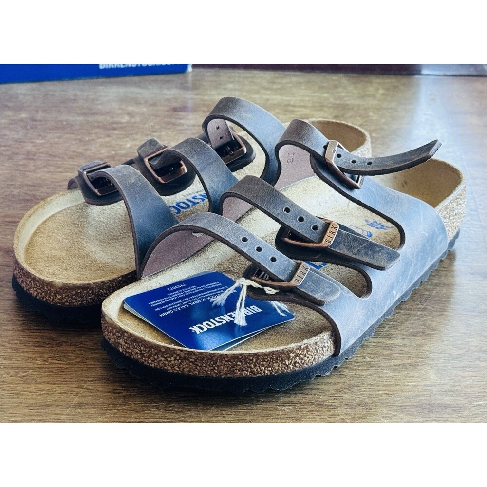 Women’s Size 5 Birkenstock Florida Soft Footbed Oiled Leather Habana 005391 NIB